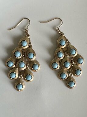 Retired * Premier Designs Frivolous - Blue Lucite Dangle Chandelier Hook